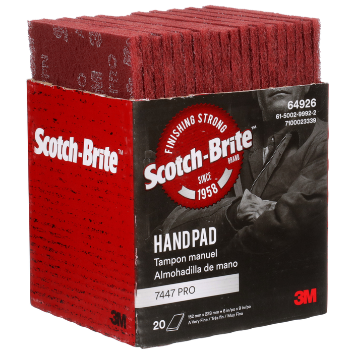 3M Scotch-Brite™ Hand Pad 7447 PRO, 152 mm x 228 mm (Sold per Unit)