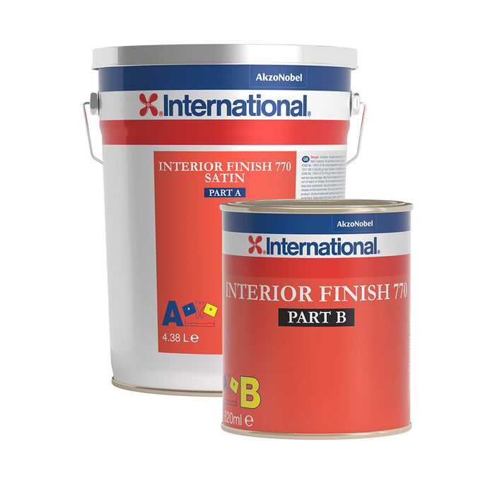 Acabado interior internacional 770 (Parte A), blanco satinado, 4,3 l