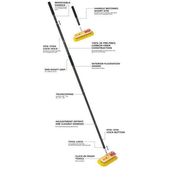YOTSTIK XL Carbon Fiber Telescopic Pole (70"–116")